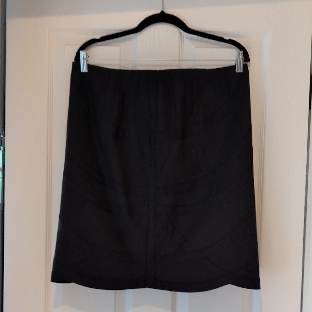 Worth Wool Black Pencil Skirt